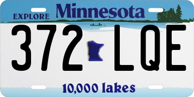 MN license plate 372LQE