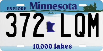 MN license plate 372LQM