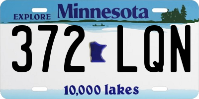 MN license plate 372LQN