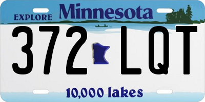 MN license plate 372LQT