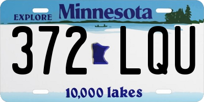 MN license plate 372LQU