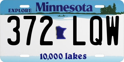 MN license plate 372LQW
