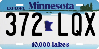 MN license plate 372LQX