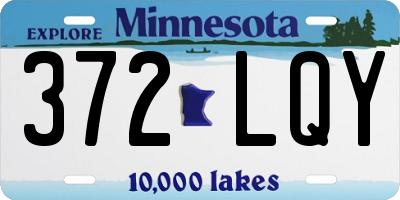 MN license plate 372LQY