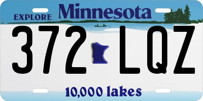 MN license plate 372LQZ