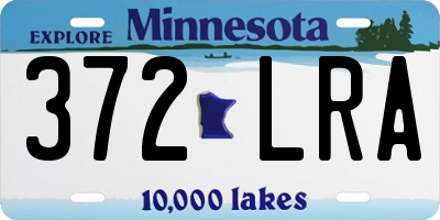 MN license plate 372LRA