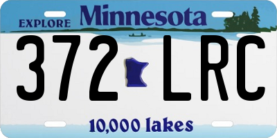 MN license plate 372LRC