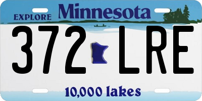 MN license plate 372LRE