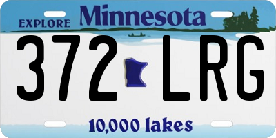 MN license plate 372LRG