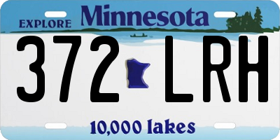 MN license plate 372LRH