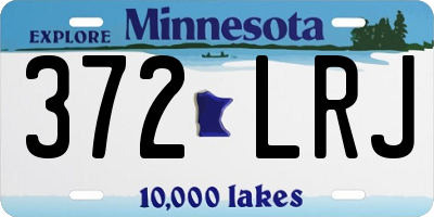 MN license plate 372LRJ