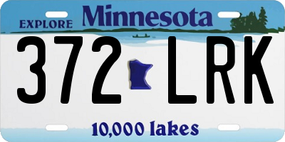 MN license plate 372LRK