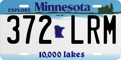 MN license plate 372LRM