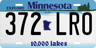 MN license plate 372LRO