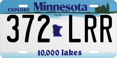 MN license plate 372LRR