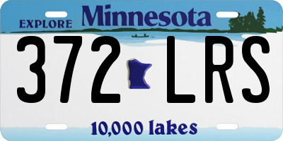 MN license plate 372LRS