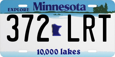 MN license plate 372LRT