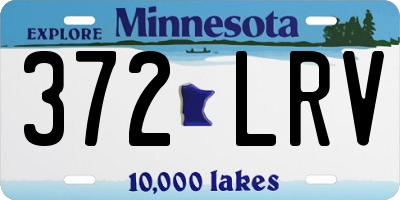 MN license plate 372LRV