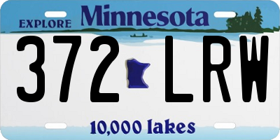 MN license plate 372LRW