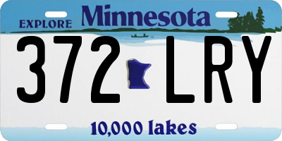 MN license plate 372LRY