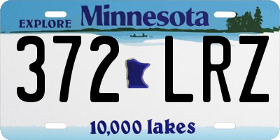 MN license plate 372LRZ