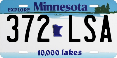 MN license plate 372LSA