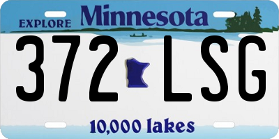 MN license plate 372LSG