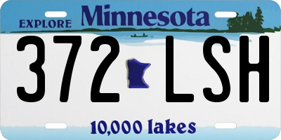 MN license plate 372LSH