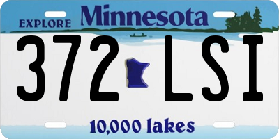 MN license plate 372LSI