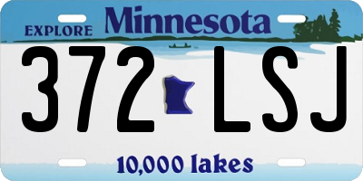 MN license plate 372LSJ