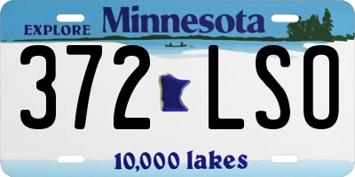 MN license plate 372LSO