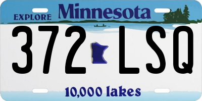 MN license plate 372LSQ