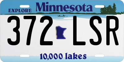MN license plate 372LSR