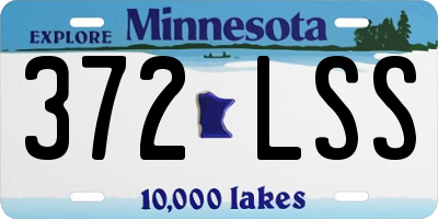 MN license plate 372LSS