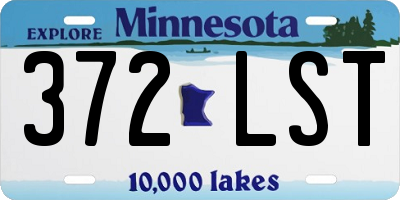 MN license plate 372LST