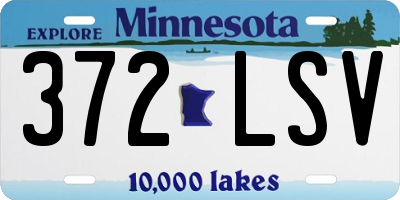 MN license plate 372LSV