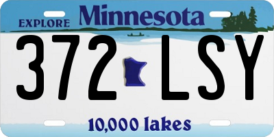 MN license plate 372LSY