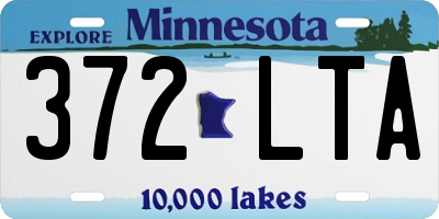 MN license plate 372LTA