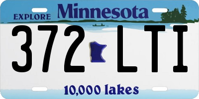 MN license plate 372LTI
