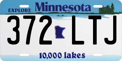 MN license plate 372LTJ