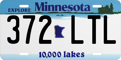 MN license plate 372LTL