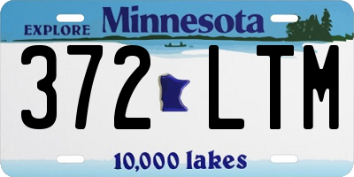 MN license plate 372LTM