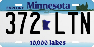 MN license plate 372LTN