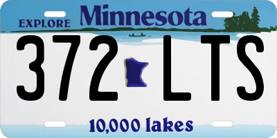 MN license plate 372LTS