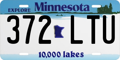 MN license plate 372LTU