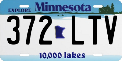 MN license plate 372LTV