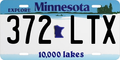 MN license plate 372LTX