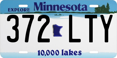 MN license plate 372LTY