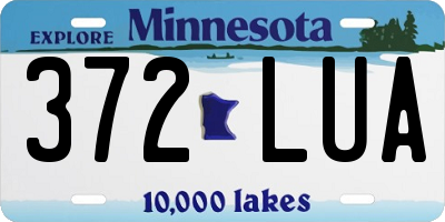 MN license plate 372LUA