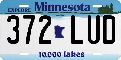 MN license plate 372LUD